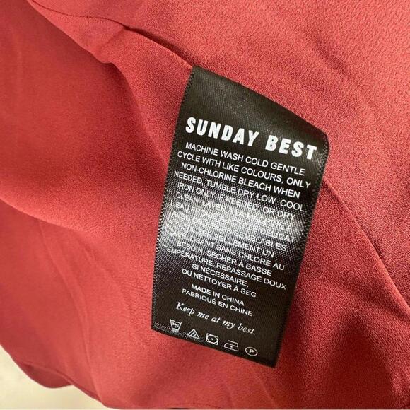 Aritzia Sunday Best Ruffle Wrap Mini Dress Adjustable Tie - Picture 9 of 10